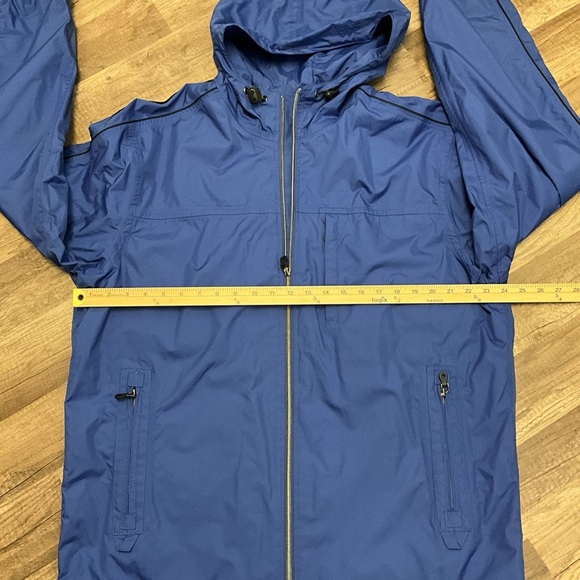 ROUNDTREE & YORKE Outdoors Men’s Waterproof Hooded Jacket Royal Blue Size LT - Picture 4 of 9